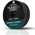 Produktbild: CargoVA® Spanngurt Gummiseil Schwarz – wetterfestes Expanderseil für Anhänger & Planen UV-beständig, wetterfest, flexibel, reißfest, abriebfest 10MM x 20M