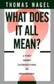 Produktbild: Thomas Nagel Nagel Thomas What Does It All Mean? (Gebundene Ausgabe) (US IMPORT)