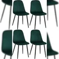 Produktbild: CLP 4er Set Stühle Giverny grün/Samt