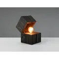 Produktbild: Aufklappbare Led Tischleuchte Treasure Aus Holz Schwarz, Höhe 16cm