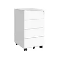Produktbild: SONGMICS Rollcontainer mit 4 Schubladen und Rädern wolkenweiß OFC064W14
