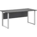 Produktbild: MÖBELPARTNER 1500 Schreibtisch anthrazit rechteckig, Kufen-Gestell silber 160,0 x 75,0 cm