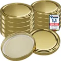 Produktbild: 50x Einmachdeckel TO 82 gold - Ersatzdeckel für Einmachgläser, Schraubdeckel,...