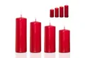 Produktbild: Candelo Stumpenkerze Stumpenkerzen Bordeaux 4er Set – Weihnachtskerzen 12–18cm Advent