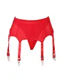 Produktbild: lau-fashion Strumpfhalter Unterwäsche Strapsgürtel Dessous Hüfthalter Strapse String Tanga Gogo S/XL Farbe rot, Größe S/M