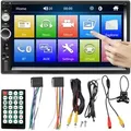 Produktbild: 2DIN Autoradio 7 Zoll 1080P Touchscreen Mirrorlink Multimedia Player Monitor TF AUX USB Einer Rückfahrkamera Auto Radio mit Telefonaufladung Retoo