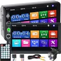 Produktbild: Retoo Autoradio mit Bluetooth USB, 7 Zoll Touch Display, 2DIN Media Receiver, Helligkeitseinstellung Bildschrim, Multimedia Player mit Rückfahrkamera, Touchscreen, Auto Radio
