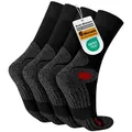 Produktbild: celodoro Arbeitssocken 4 Paar Wandersocken, Arbeitssocken & Sportsocken Anti-Schweiß rot|schwarz 39-42