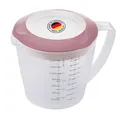 Produktbild: Westmark Rührbecher/Messkanne mit Spritzschutz, Deckel und Ausgießer, Kunststoff, Füllvolumen: 1,4 Liter, Helena, Transparent/Rosa, 3105227P, 1 – Pack
