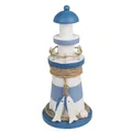 Produktbild: Deko Holz Leuchtturm 22 x10 cm LED maritim Shabby Licht Leuchte Lampe beleuchtet