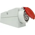 Produktbild: as-Schwabe CEE-Wanddose ohne Kabel max. 6mm2 400V 32A 5-polig Klappdeckel IP44 - Rot