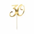 Produktbild: Tortendeko Geburtstag 30 gold 19cm Tischdekoration Party Kuchen Cake Topper