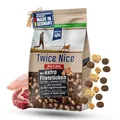 Produktbild: NutriQM® Twice Nice Adult Rind & Huhn 4 kg | Getreidefreies Hundefutter trocken für Sensible Hunde | Mit Filetwürfeln aus Huhn & Rind | Trockenfutter mit Süßkartoffel & Leinsamen | Made in Germany