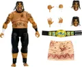 Produktbild: Mattel Mattel WWE Ultimate Edition Actionfigur und Zubehör im Set, ca. 15 cm große Umaga Sammelfigur mit austauschbaren Köpfen und Händen und 30 Bewegungspunkten, JHV91