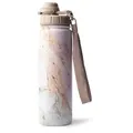 Produktbild: MAMEIDO Thermoflasche, mit 2-in-1 Deckel, Strohhalm und Handschlaufe in 500 ml, 700 ml & 1,2l rosa 700 ml | 27.4 cm