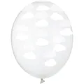 Produktbild: Partydeco Luftballons Wolken Transparent/Weiss Ø 30 cm, 6 Stück (6 x) (SB14C-230-099-6)