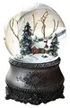Produktbild: LED Schneekugel Winterwald elektr. Schneewirbel, viele Melodien und Farbwechsel Vintage