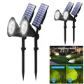 Produktbild: Solarstrahler T-SUN 2 Stück 4 LED Helle Gartenbeleuchtung 2 Modi IP