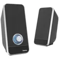 Produktbild: Hama Sonic LS-206 PC-Lautsprecher schwarz|silberfarben