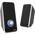 Produktbild: Hama Hama Sonic LS-206 2.0 PC-Lautsprecher Kabelgebunden 6 W Schwarz, Silbe PC-Lautsprecher (6.00 W) schwarz|silberfarben