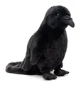 Produktbild: Uni-Toys Kuscheltier Rabe schwarz - 23 cm (Höhe) - Plüsch-Vogel, Krähe - Plüschtier, zu 100 % recyceltes Füllmaterial