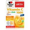 Produktbild: Doppelherz Vitamin C 1000 + D3 + Zink Tabletten zur Unterstützung des Immunsystems, schöner Haut und Nägel 30 TABL