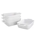 Produktbild: Auflaufform klein für 1 Person – 4er Set | Rechteckige Ofen & Backform aus Ke...