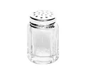 Produktbild: Brillibum Design Mini Salzstreuer Kristallglas Gewürzstreuer Eckig klein Glas Feinsilber Echt Silber Salzstreuer Pfefferstreuer Streuer Glas Salz-und Pfefferstreuer