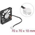 Produktbild: DELOCK 67315 - Axiallüfter 12 V DC, 70 x 70 x 10 mm schwarz
