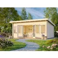 Produktbild: Palmako Lisa Holz-Gartenhaus Natur Pultdach Unbehandelt 530 cm x 380 cm
