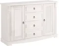 Produktbild: Home affaire Sideboard Anna (Gesamtmaße (B/T/H): ca. 140/44/88 cm), Kommode, Breite 140 cm, 4 Schubladen, 2 Türen, Massivholz, FSC®