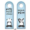 Produktbild: Bitte nicht stören Türhänger aus Filz mit niedlichem Panda witziger Türanhänger mit Pandabär für Kinder und Junggebliebene Pandafans für das Kinderzimmer