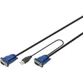 Produktbild: KVM-Kabelsatz USB DS-19231, für KVM-Konsolen, Y-Kabel schwarz, 1,8 Meter