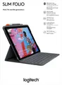 Produktbild: Logitech Tastatur Slim Folio, Bluetooth, grafit für Apple iPad 10.2