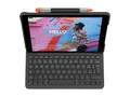 Produktbild: Logitech Slim Folio - Tastatur und Foliohülle - kabellos - Bluetooth - QWERTZ - Deutsch - Graphite - für Apple 10.2-inch iPad (7. Generation, 8. Generation, 9. Generation)