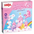 Produktbild: HABA Einhorn Glitzerglück: Wolkenstapelei – Stapelspiel für Kinder mit Einhörnern, Holz-Wolken & 10 glitzernden Wolkenkristallen, ab 4 Jahren – 2012232001