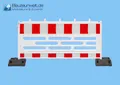 Produktbild: 8 x Schrankenzaun Baustellenzaun  Absperrzaun Set inklusive 9 x  K1 - Fußplatten