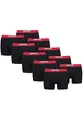 Produktbild: Levi's Solid Herren Boxershorts Unterwäsche aus Bio-Baumwolle im 10er Pack, Farbe:Black/Red, Bekleidungsgröße:M