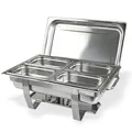 Produktbild: Chafing Dish Edelstahl Speisenwärmer 4 Schalen Tischwärmer Wasserbad Heiße Theke