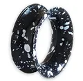 Produktbild: viva-adorno 1 Stück Tube Flesh Tunnel Plug Silikon Ohr Piercing Graffiti gesprenkelt flexibel Größe Z108g Schwarz Weiß, 16mm