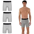 Produktbild: Myproblems Boxershorts Lange Boxershorts im 3er Pack – Lange Unterhosen aus Baumwolle Lange Boxershorts grau 4XL