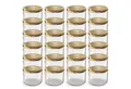 Produktbild: Oputec Einmachglas 24x 282ml Einmachgläser mit Schraubdeckel TO 82 Gold Marmeladengläser, Glas / Metall