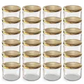 Produktbild: B-WARE Oputec 24x 282ml Einmachgläser Schraubdeckel Gold - Marmeladengläser