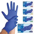 Produktbild: FRANZ MENSCH Hygostar Nitrilhandschuhe Safe Light | puderfrei, kobaltblau, 9/L, 24cm, 100 Stück, Einweghandschuhe, Einmalhandschuhe, in Gr. XS, S, M, L, XL & XXL verfügbar