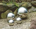 Produktbild: Dekokugel Edelstahl glänzend - 15 cm - Garten Deko Schwimm Kugel silber poliert