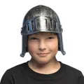 Produktbild: Kinderhelm Ritter deluxe Mittelalter Helm silber Jungen Kostümzubehör Karneval