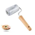 Produktbild: Tianman Marmor Pin Pizza Trommel, Backblech und Kindertrommel, verwendet für Kuchen Backen, Maistortillas, gummiartige Pizza Kekse und andere Küche Backen, Mini Rollstock. (Typ 3 Weiß)