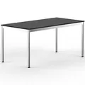 Produktbild: VERSEE SYSTEM8X Höhenverstellbarer Schreibtisch 150 x 75 cm in Schwarz - Für Büro/Home-Office im Metall Chrom Design