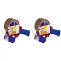Produktbild: 2x tesa PACK Strong Paketband Klebeband Abroller Rolle, 66m x 50mm Handabroller