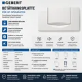 Produktbild: Geberit Betätigungsplatte 200F  weiß alpin für Spül-Stopp-Spülung, 115222111